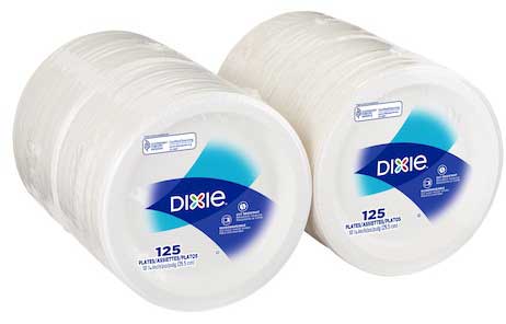 Dixie White Medium Weight Paper Plate, 10-1/16 inch -- 500 per case