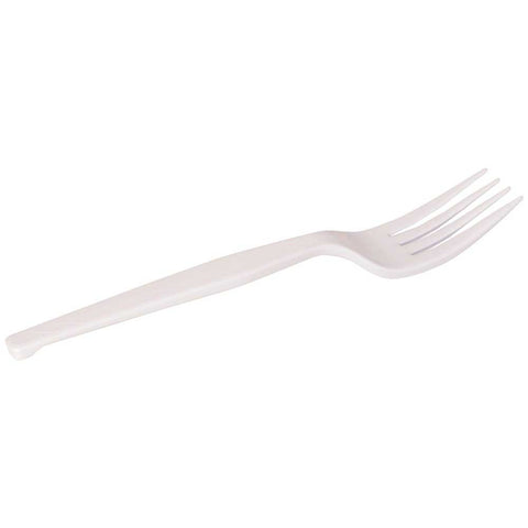Dixie White Medium Heavy Weight Polystyrene Fork, 6.1 inch Length -- 1000 per case