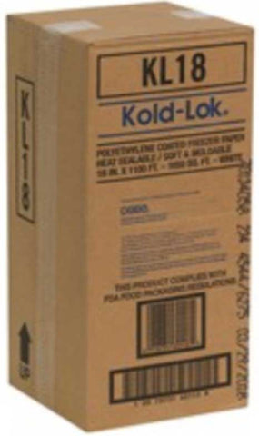 Georgia Pacific White Light Weight Kold Lok Freezer Paper, 18 inch x 1100 Feet -- 1 roll.