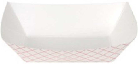 Georgia Pacific Dixie Polycoated Paper Red Plaid Food Tray, 4.69 x 6.25 x 1.59 inch -- 1000 per case