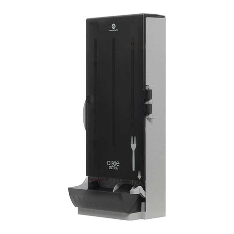 Dixie Translucent Black Polystyrene Series-O Classic Fork Dispenser, 8.78 x 10 x 24.75 inch