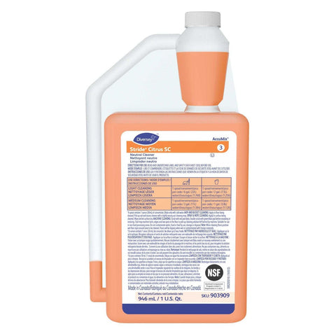 Diversey Stride SC Orange Neutral Cleaner Liquid, 32 Ounce -- 6 per case