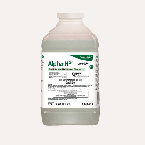 Diversey Alpha HP Multi-Surface Disinfectant Cleaner, 2.5 Liter -- 2 per case