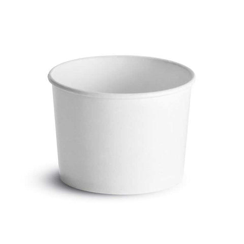 Huhtamaki White Paper Food Container, 12 Ounce Capacity -- 1000 per case