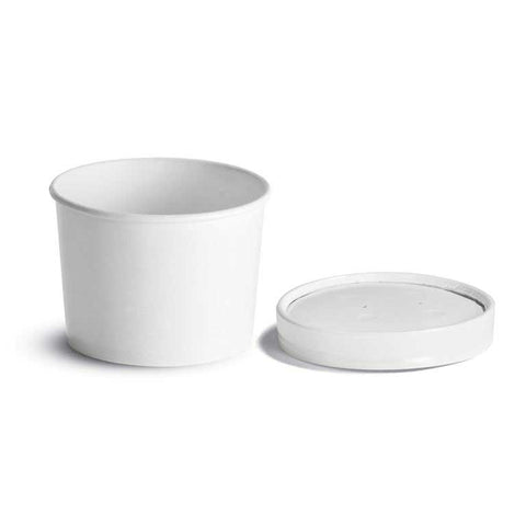 Huhtamaki Chinet White Paperboard Food Container, 12 Ounce Capacity -- 250 per case