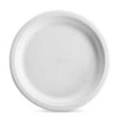 Huhtamaki Chinet Molded Fiber Paper Vines Classic White Plate, 10 1/2 inch -- 500 per case