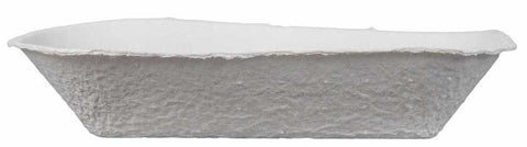 Huhtamaki Savaday Molded Fiber Just/ No 300 White Food Tray, 9 x 7 x 2 1/4 -- 500 per case