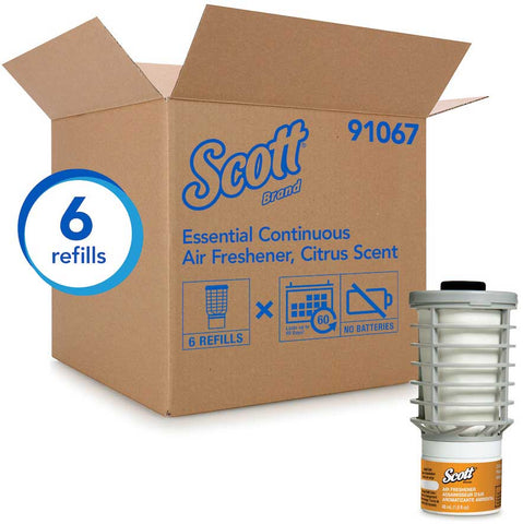 Scott Citrus Scent Essential Continuous Air Freshener Refill, 7.438 x 2.3 x 4.4 inch -- 6 per case