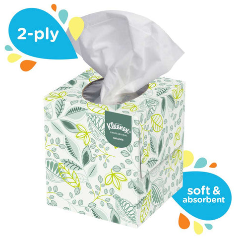 Kleenex White 2 Ply Paper Facial Tissue, 8.2 x 8.4 x 13.63 inch -- 36 per case