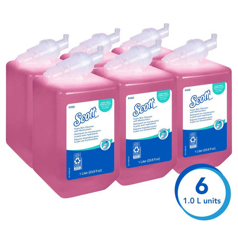 Scott Pink Liquid Foam Soap, 1 Liter -- 6 per case