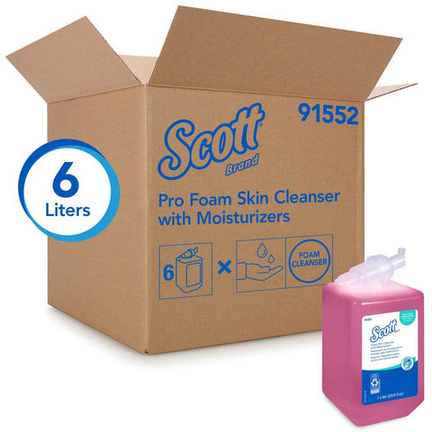 Scott Pink Liquid Foam Soap, 1 Liter -- 6 per case