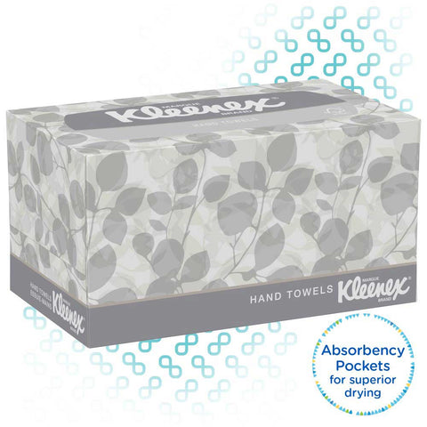 Kleenex White 1 Ply Paper Hand Towels with Premium Absorbency Pockets -- 2160 per case