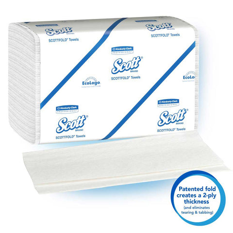 Scott Pro Scottfold White Paper Towel, 7.8 x 12.4 inch -- 4375 per case