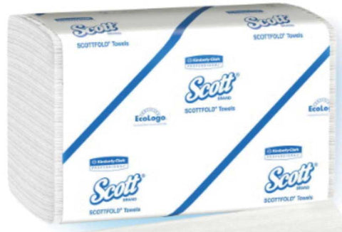 Scott Pro Scottfold Multifold White Paper Towel, 12.4 x 9.4 x 9.625 inch -- 4375 per case