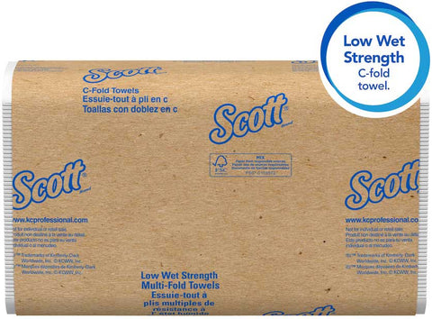 Kimberly Clark Scott Essential Transportation Low Wet Strength C Fold Towel -- 2400 per case
