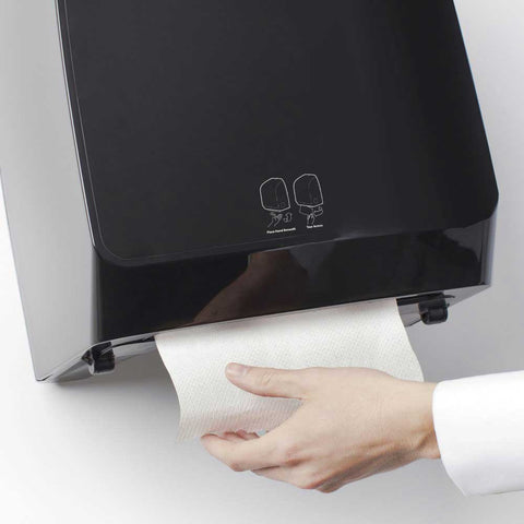 Scott Pro Smoke/Black Plastic Automatic Hard Roll Towel Dispenser, 12.66 x 12.66 x 16.44 inch