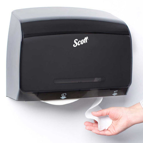 Scott Pro Smoke/Black Jumbo Roll Coreless Toilet Paper Dispenser, 14.13 x 10.39 x 5.87 inch