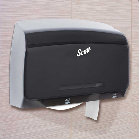 Scott Pro Smoke/Black Jumbo Roll Coreless Toilet Paper Dispenser, 14.13 x 10.39 x 5.87 inch