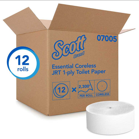 Scott White 1 Ply Paper Coreless Tissue -- 12 per case
