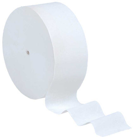 Scott Essential 2 Ply White Coreless Jumbo Roll Round Toilet Paper, 3.78 inch x 1150 feet -- 12 per case