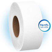 Scott White 2 Ply Cotton Jumbo Toilet Tissue Roll, 750 Feet -- 12 rolls per case