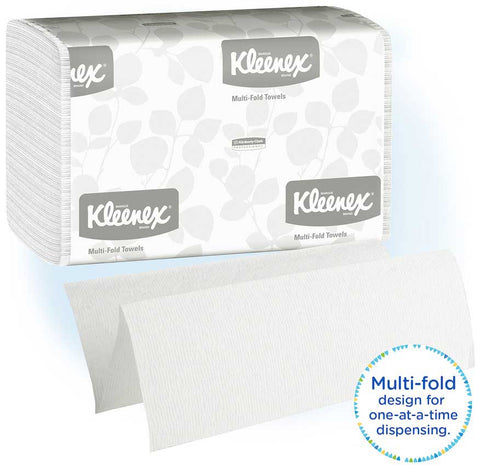 Kleenex White Rectangular Multifold Paper Towel, 9.4 x 9.2 x 9.4 inch -- 2400 per case