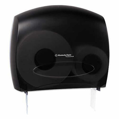 Scott Essential Smoke Black Plastic Jumbo Roll Toilet Paper Dispenser, 16 x 13.88 x 5.75 inch