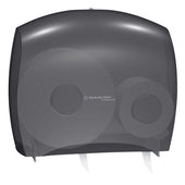 Scott Essential Smoke Black Plastic Jumbo Roll Toilet Paper Dispenser, 16 x 13.88 x 5.75 inch