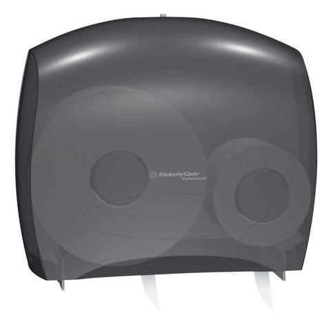 Scott Essential Smoke Black Plastic Jumbo Roll Toilet Paper Dispenser, 16 x 13.88 x 5.75 inch