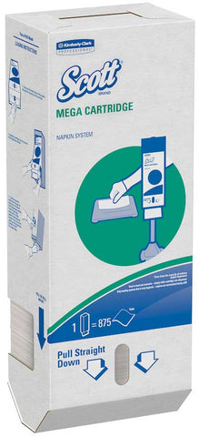 Scott 1 Ply White Mega Cartridge Napkin, 8.4 x 6.5 x 15.062 inch -- 5250 per case