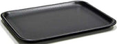Pactiv Polystyrene Foam 4S Black Supermarket Tray, 9.125 x 7.125 x 0.65 inch -- 500 per case
