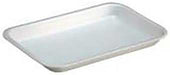 Pactiv Polystyrene Foam Number 2 White Supermarket Tray, 8.2 x 5.7 x 0.91 inch -- 500 per case