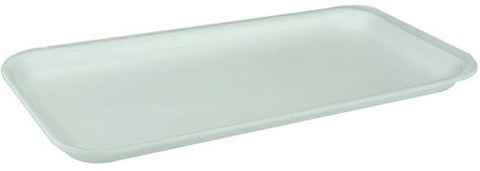 Pactiv Polystyrene Foam Number 10S White Supermarket Tray, 10.75 x 5.7 x 0.65 inch -- 500 per case