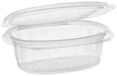 Pactiv Clear Recycled Plastic Hinged Lid 1 Compartment Takeout Deli Container, 16 Ounce Capacity -- 200 per case
