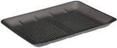 Pactiv Polystyrene Foam Black Heavy Supermarket Tray, 8 Ounce Capacity -- 100 per case