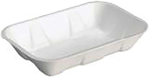 Pactiv Polystyrene Foam Number 10K White Supermarket Tray, 10.625 x 6.875 x 2.205 inch -- 250 per case