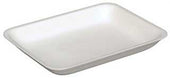 Pactiv Polystyrene Foam 8H White Heavy Supermarket Tray,10.58 x 8.33 x 1.18 inch -- 400 per case
