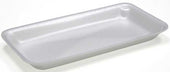 Pactiv Polystyrene Foam White Tray - Family Pack, 8 Ounce Capacity -- 100 per case