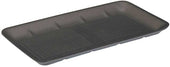 Pactiv Number 25SH Black Heavy Polystyrene Foam Supermarket Tray - Family Pack, 14.875 x 8 x 1.02 inch -- 250 per case
