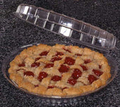 Pactiv Showpie Clear 8 inch Shallow Hinged Lid Container, 17.80 Ounce Capacity -- 85 per case