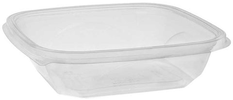 Pactiv RPET Clear Square Recycled Bowl, 24 Ounce Capacity -- 300 per case