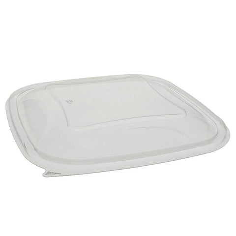 Pactiv Clear RPET Square Dome Lid for 48 to 64 Ounce Bowl -- 150 per case