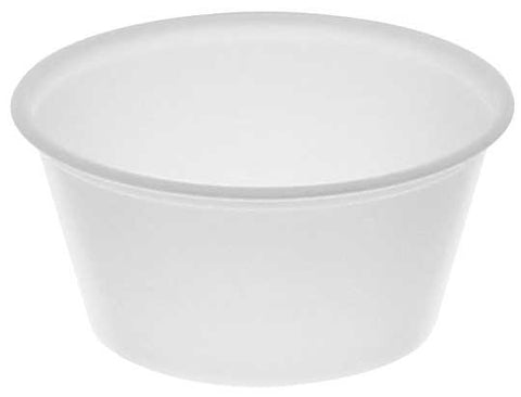 Pactiv HIPS Translucent Portion Cup, 3.25 Ounce Capacity -- 3000 per case