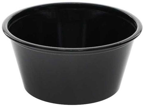 Pactiv HIPS Translucent Ebony Portion Cup, 3.25 Ounce Capacity -- 3000 per case
