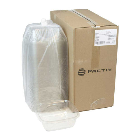 Pactiv Earthchoice Clear Square PET Bowl Base, 64 Ounce Capacity -- 150 per case