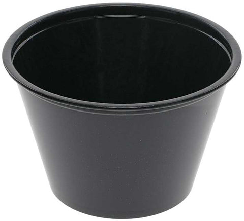 Pactiv HIPS Translucent Ebony Portion Cup, 4 Ounce Capacity -- 3000 per case