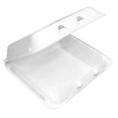 Pactiv SmartLock Expanded Polystyrene Foam Square White 1 Compartment Tray -- 150 per case