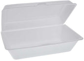 Pactiv Foam White Large All Purpose Hinged Lid Takeout Sandwich Container, 30 Ounce Capacity -- 200 per case