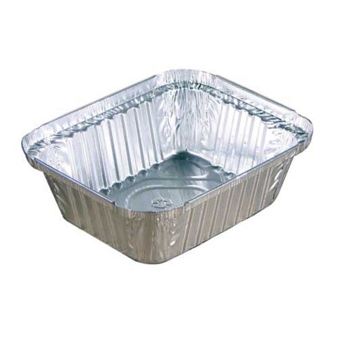 Pactiv Silver Aluminum Oblong Pan -- 1200 per case
