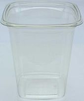 Pactiv RPET Clear 4 inch Square Deli Container, 32 Ounce Capacity -- 480 per case